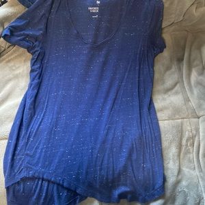 Navy Blue V-Neck Tee